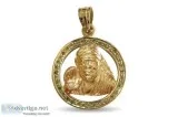 Auspicious Sri Sai Baba pendant in 14k gold with diamonds