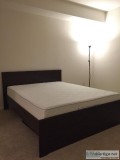 Ikea Malm Queen Bed with 10 inch Gel Memory Foam Mattress - 280