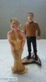 MARILYN MONROE AND CAPTAIN KIRK FIGURINES