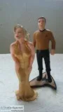 MARILYN MONROE AND CAPTAIN KIRK FIGURINES