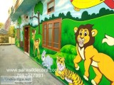 Amazing school wall painting in Hyderabad