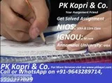 NIOS Solved Assignment ANNAMALAI University- MBA IGNOU-M.Com NIO