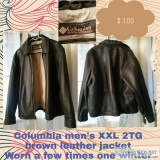 Men&rsquos leather bomber style jacket