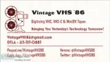 We digitize VHS VHS-C and MiniDV tapes (DTLA)