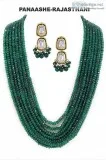 PANAASHE - RAJASTHANI Dark Green Gemstone Classic Onyx 7 Layer S
