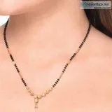 Zeneme Women s Pride Designer Gold Plated Mangalsutra Pendant wi