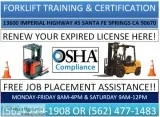 OSHA Compliance forklift certification
