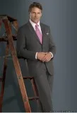 Baroni Birdseye Charcoal Modern Fit Suit  ISW MensWear
