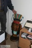 SOLID WOOD INDIAN HEAD