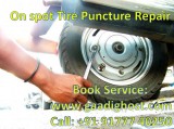 Doorstep Tyre Puncture Repair in Gachibowli Hyderabad