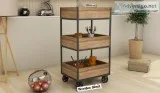 Wooden Kitchen trolley Shop wooden Kitchen Trolley in Pune India