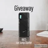 0 to win an IM23 Jumper Starter and 12000mAH Power Bank