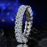Women 925 Silver Jewelry Oval Cut White Sapphire Wedding Ring