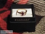 Gold Plated Ring With A Amethyst