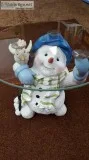 Snowman table heavy 10in tall