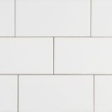 Domino White Glossy 2X4 Staggered Beveled Subway Tile