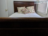 Antique Oak Sleigh Bed