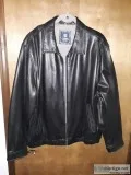 Chaps Mens Brown Leather Jacket Xl