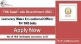 TRB Tamilnadu Recruitment 2020 (1157) Lecturer Block Educational