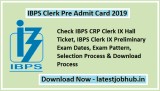 IBPS Clerk Pre Admit Card 2019