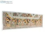 White Embroidery Table Throw Vintage Style Home Decor Table clot