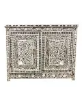 Mother of Pearl Accent Chest Bone Inlay Cabinet Nightstand