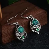 925 Sterling Silver Turquoise Dangle Earrings