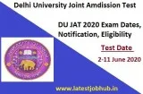 DU JAT Application Form 2020