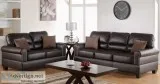 &quotNEW&quot 2 pcs Sofa Loveseat Set Espresso Bonded Leather Na
