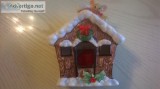 JOSEF ORIGINALS HOLIDAY HOUSE W MOUSE CANDLE HOLDER