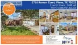Home for Sale in Plano TX - 6716 Roman Court