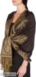 Sakkas 70&quot x 28&quot Big Paisley Jacquard Layered Woven Pash