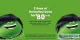 2 LINES UNLIMITED DATA FOR 80 A MONTH PLUS GET 2 FREE PHONES WHE