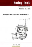 Baby Lock BL4-605 Overlock Sewing Machine Service Manual