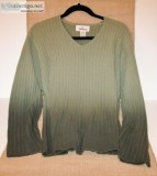 Pretty Two Tone Green Sweater Worthington Quality Hand Dyed Size