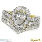 Drop Shape Diamond Engagement Ring