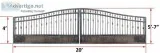 20 ft Wrought Iron Gate Fence