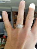 14k 2 tone diamond engagement ring