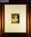 La Convalescente Original Etching and Aquatint by Eduoard Manet