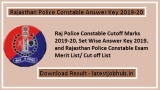 Rajasthan Police Constable Answer Key 2019-20