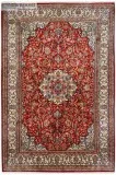 Laal Kashan Jhoomar Art Silk Carpet - Yak Carpet