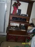 Aged stereo cabinet
