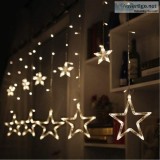 Coudre Star Curtain Lights 12 Stars 138 LED Star String Lights 8
