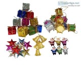Collectible India 50 Pcs Christmas Mini Ornaments Decoration Set