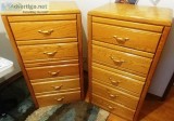 Nice Pair of Oak Dresser Solid Wood. Also have matching night st