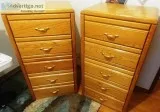 Nice Pair of Oak Dresser Solid Wood. Also have matching night st