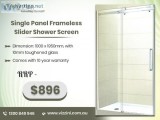 Single Panel Frameless Slider Shower Screen