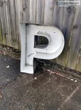 Chrysler Letter &quotP&quot From The Dealership Sign
