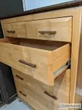 Chelsea 6 Drawer Chest  Solid Wood  Wall Anchored  Natural and W