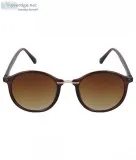 LAURELS Men Gatsby Oval Brown Sunglass
